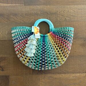 rainbow beach bag